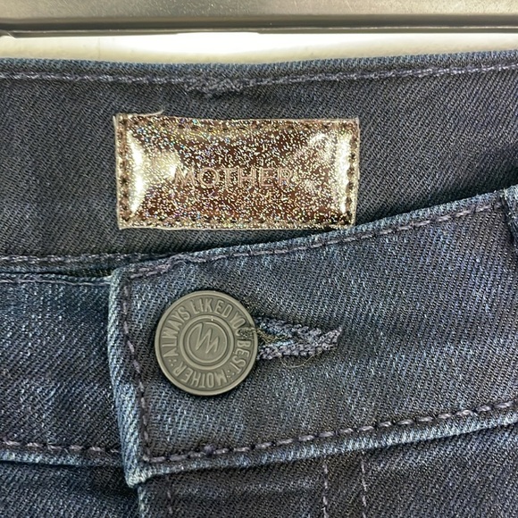 Mother High Waist Denim Mini Skirt in Twilight Whispers. Size 30. - Picture 4 of 12